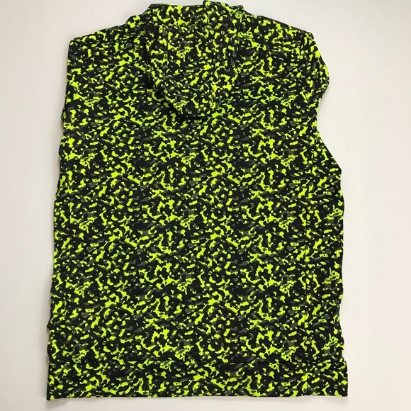 Nike Therma Fit Men Large Yellow Black Logo Long Sleeve Athletic Hoodie Pullover - Picture 7 of 7